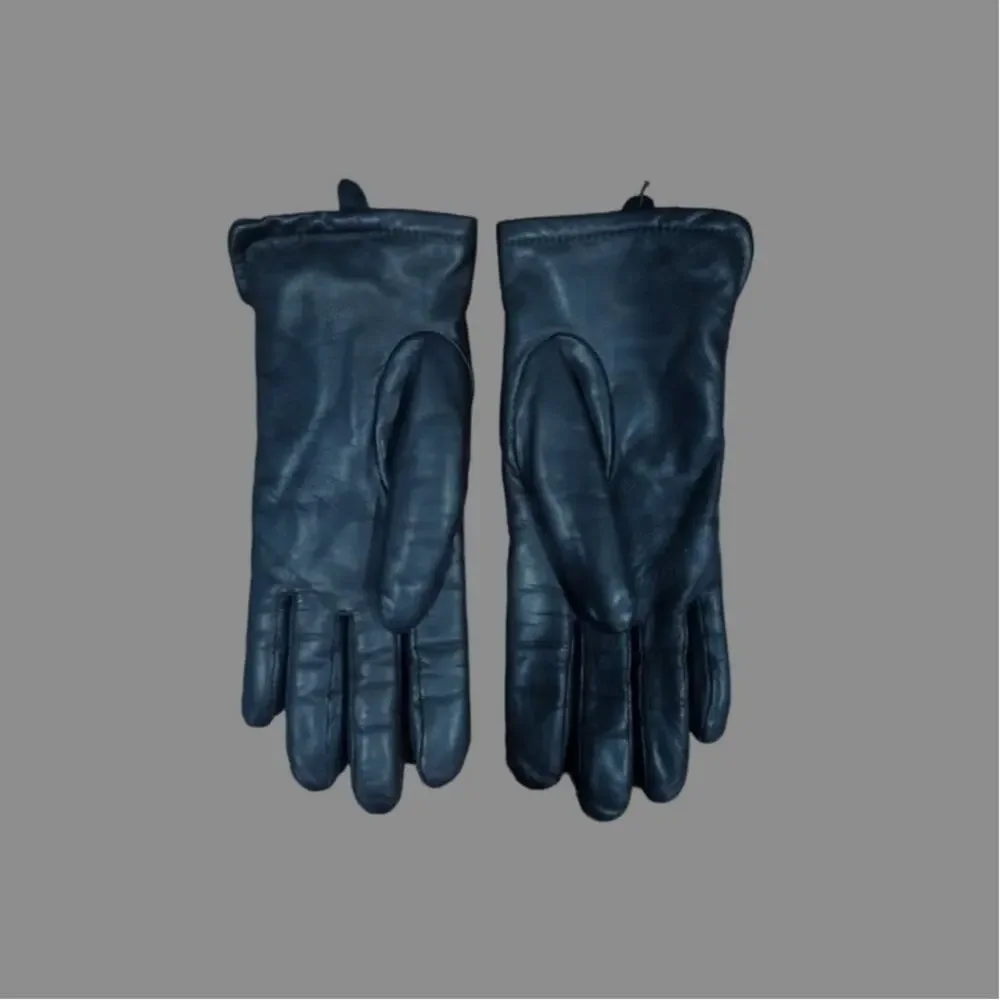 Grandoe Dark Brown Leather Gloves with Faux Fur Lining, Sz‎ L, NWOT